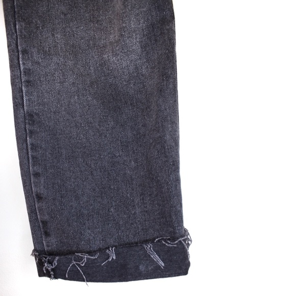 FP Vintage Black Cuffed Boyfriend Jeans 25 0 - Picture 5 of 9
